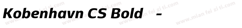 Kobenhavn CS Bold字体下载字体转换